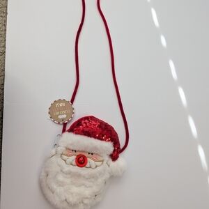 Mud Pie Santa Claus Kids Crossbody Bag - Red and White